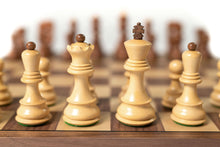 Load image into Gallery viewer, 3.75&quot; Kikkerwood Old Russian Chess Set on Walnut Board
