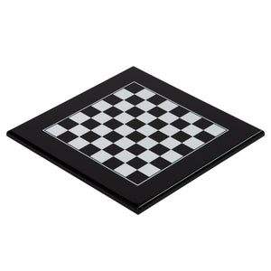 3" White & Black Lacquered Chess Set