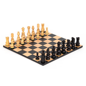 4" Black Modern Tulip Chess Set