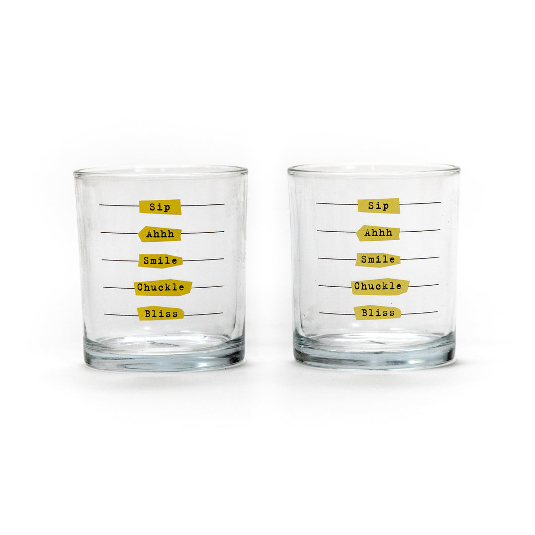 *Five Stages of Happiness Glass
