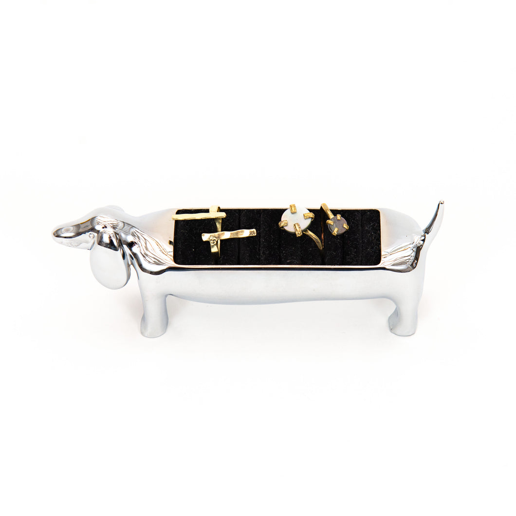 Dachsie Chrome Ring Holder