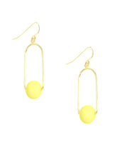 Load image into Gallery viewer, Oval Loop Ball Drop Earring
