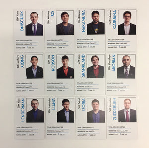 2018 US Chess Championship Trading Cards