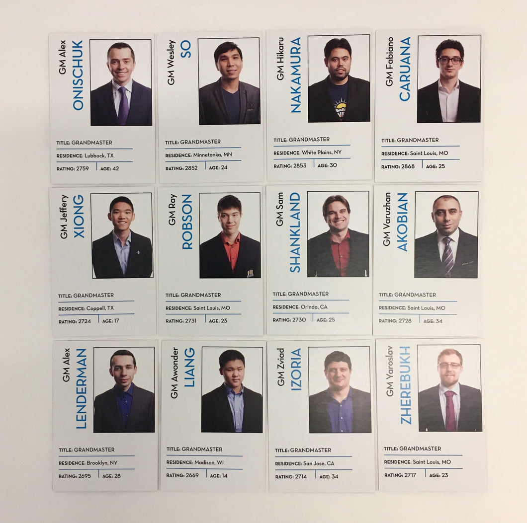 2018 US Chess Championship Trading Cards
