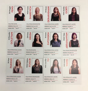 2018 US Women's Chess Championship Trading Cards