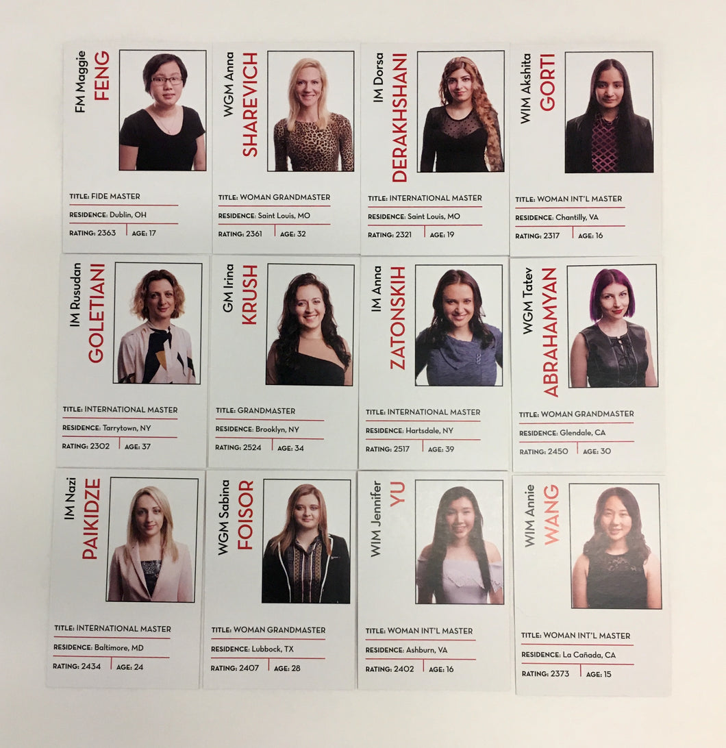 #2018 US Women's Chess Championship Trading Cards