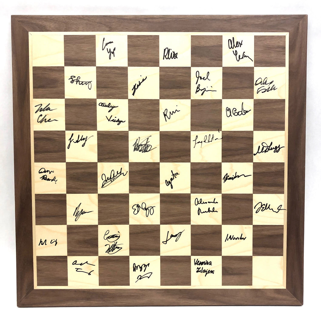 2019 Junior/Senior Championship Wooden Board [Autographed by ALL PLAYERS]