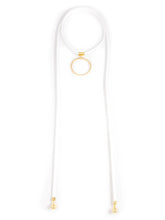 Load image into Gallery viewer, #Long Vegan Suede Lariat with Circle Pendant
