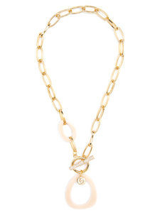 Resin Pendant Chain Necklace
