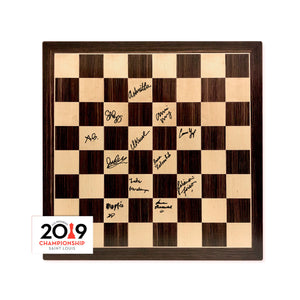 2019 US Women's Chess Championship Autographed Wooden Board