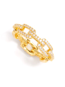 Crystal Links Ring