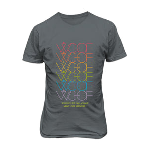 WCHOF Alt Tee - Asphalt/Rainbow