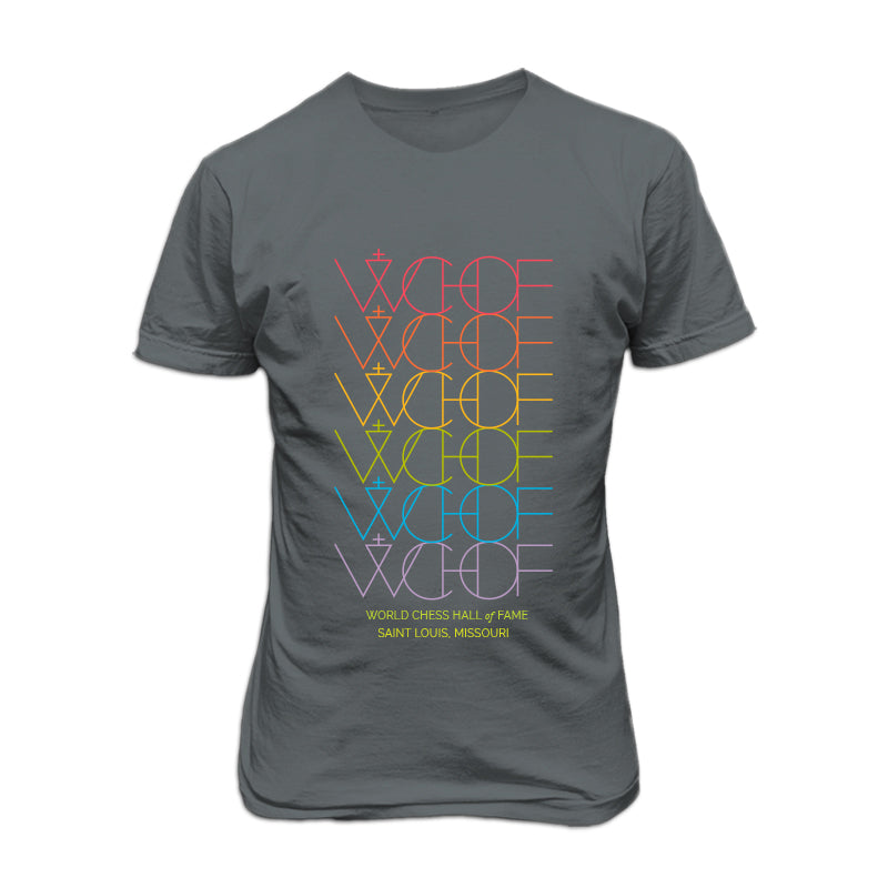 WCHOF Alt Tee - Asphalt/Rainbow