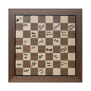 2021 US Chess Championship Wooden Board [Autographed by ALL PLAYERS]