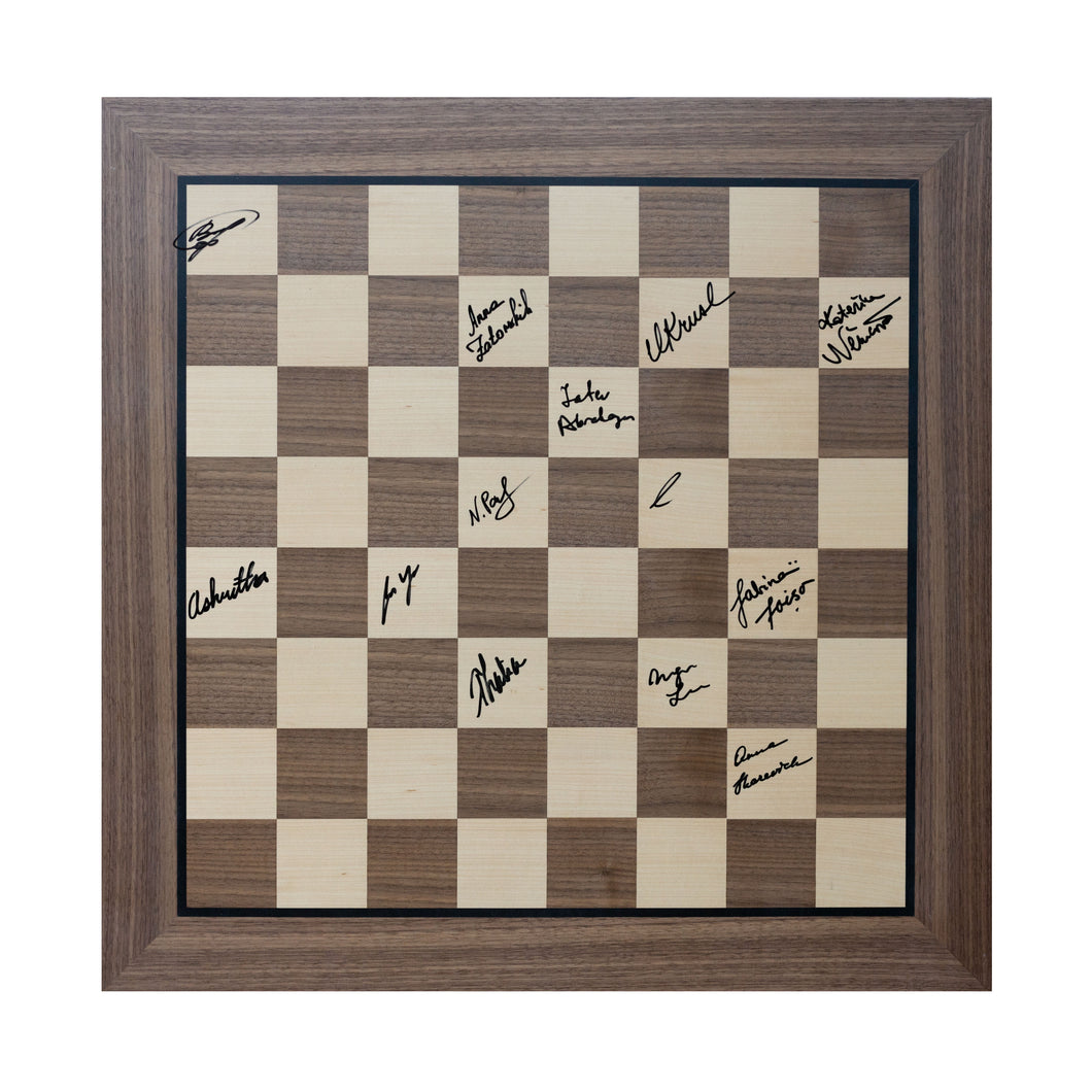 2021 US Women's Chess Championship Wooden Board [Autographed]