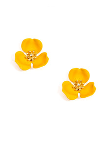 3 Petal Flower Earrings