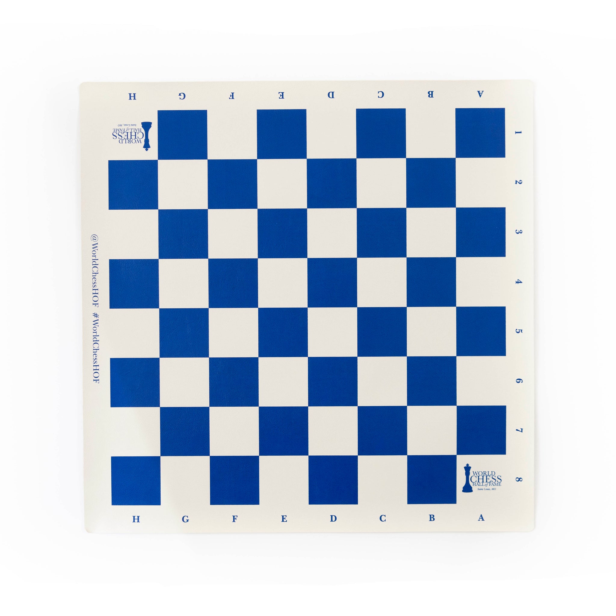 World Chess Hall of Fame Premium Vinyl Chess Board | Travel-Friendly